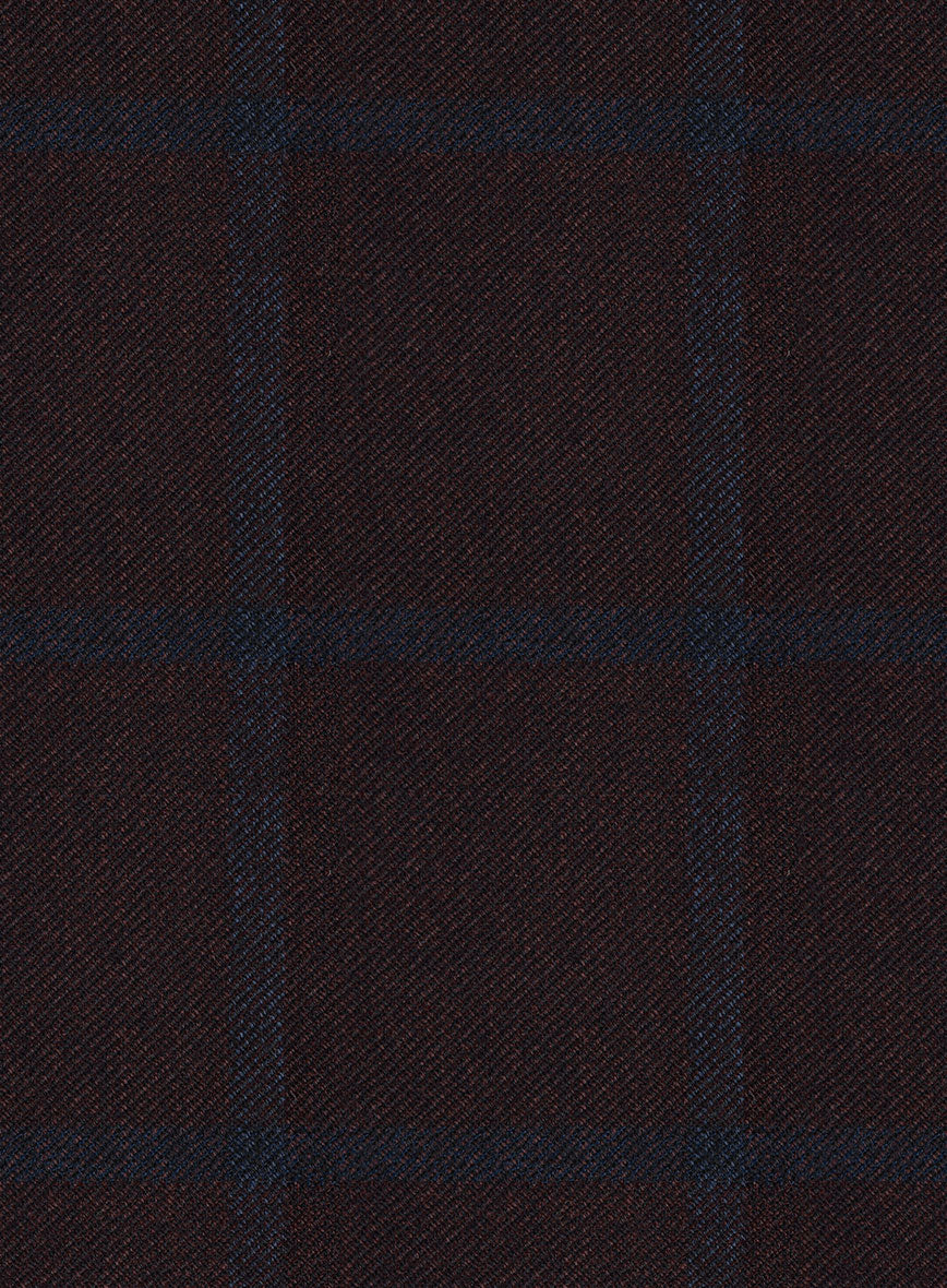 Scabal Dark Sienna Checks Wool Jacket - Image 3
