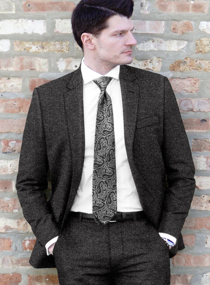 Scabal Denim Black Wool Cashmere Jacket - Image 2
