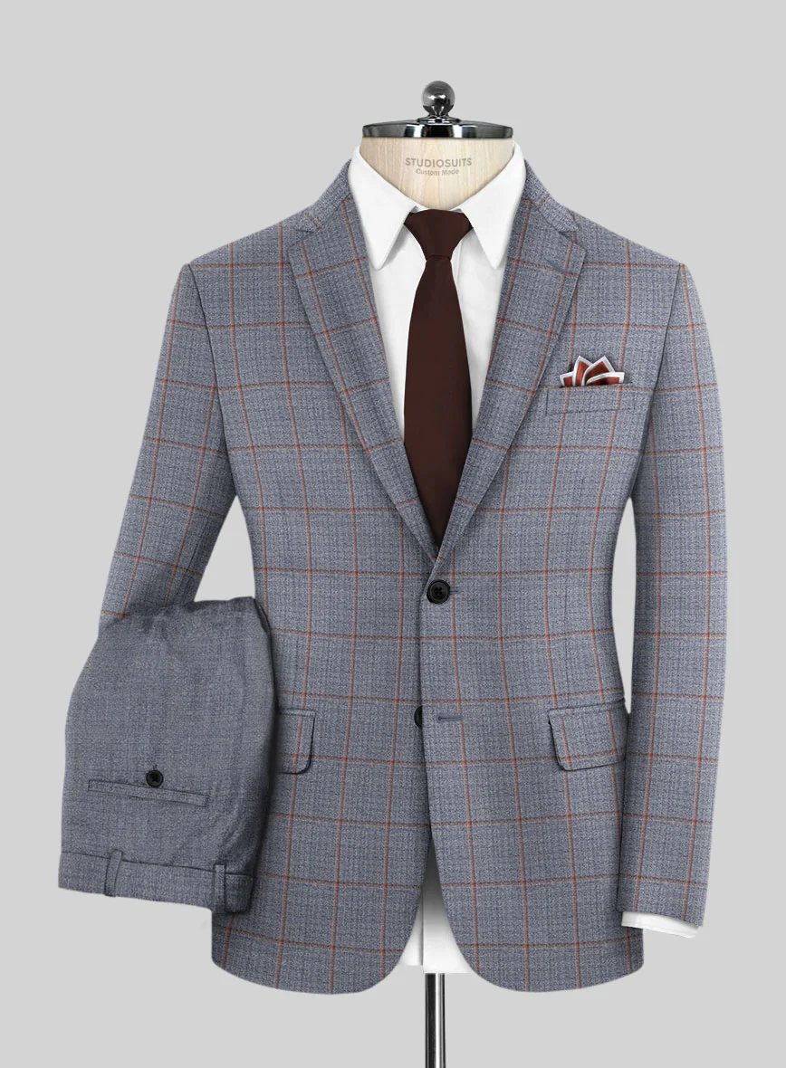 Scabal Dusk Blue Wool Combination Suit - Image 2