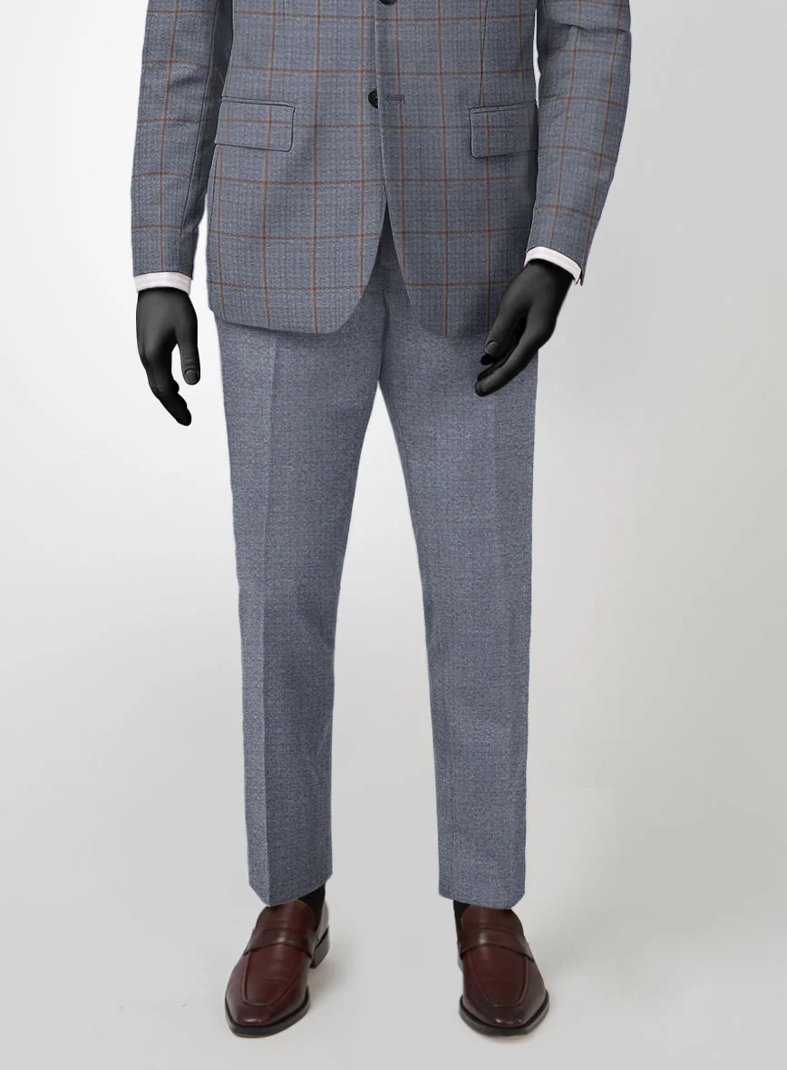 Scabal Dusk Blue Wool Combination Suit - Image 5