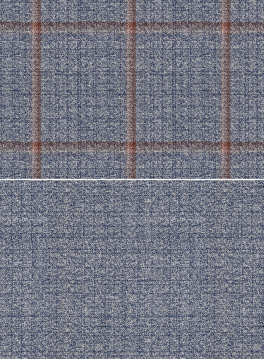 Scabal Dusk Blue Wool Combination Suit - Image 7