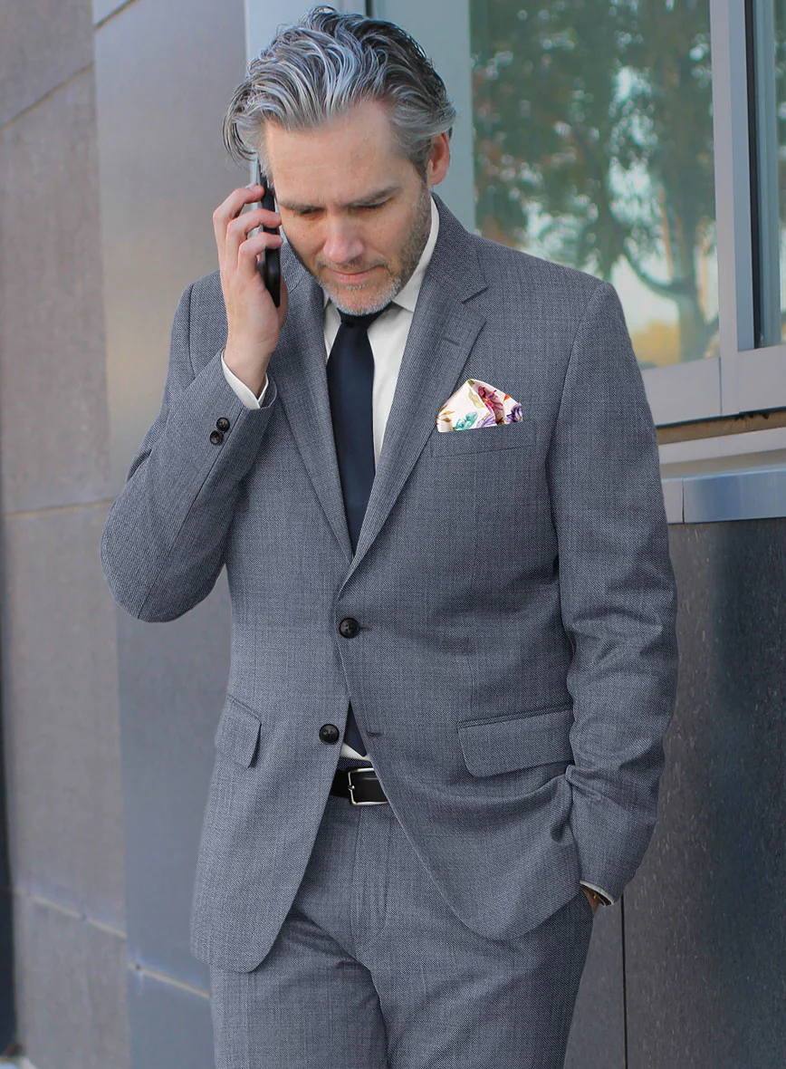 Scabal Eandi Twill Blue Wool Jacket - Image 2