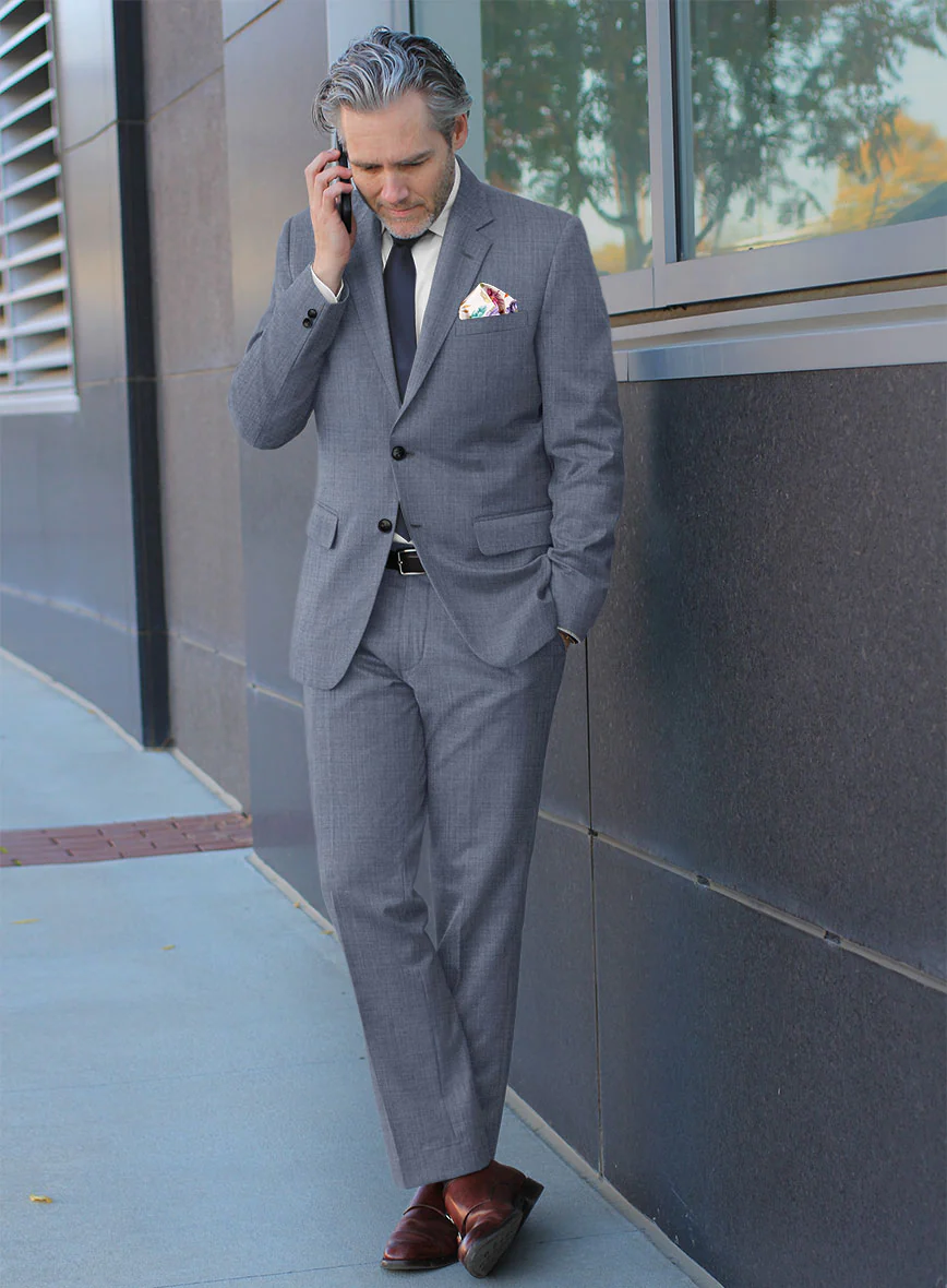 Scabal Eandi Twill Blue Wool Suit - Image 2