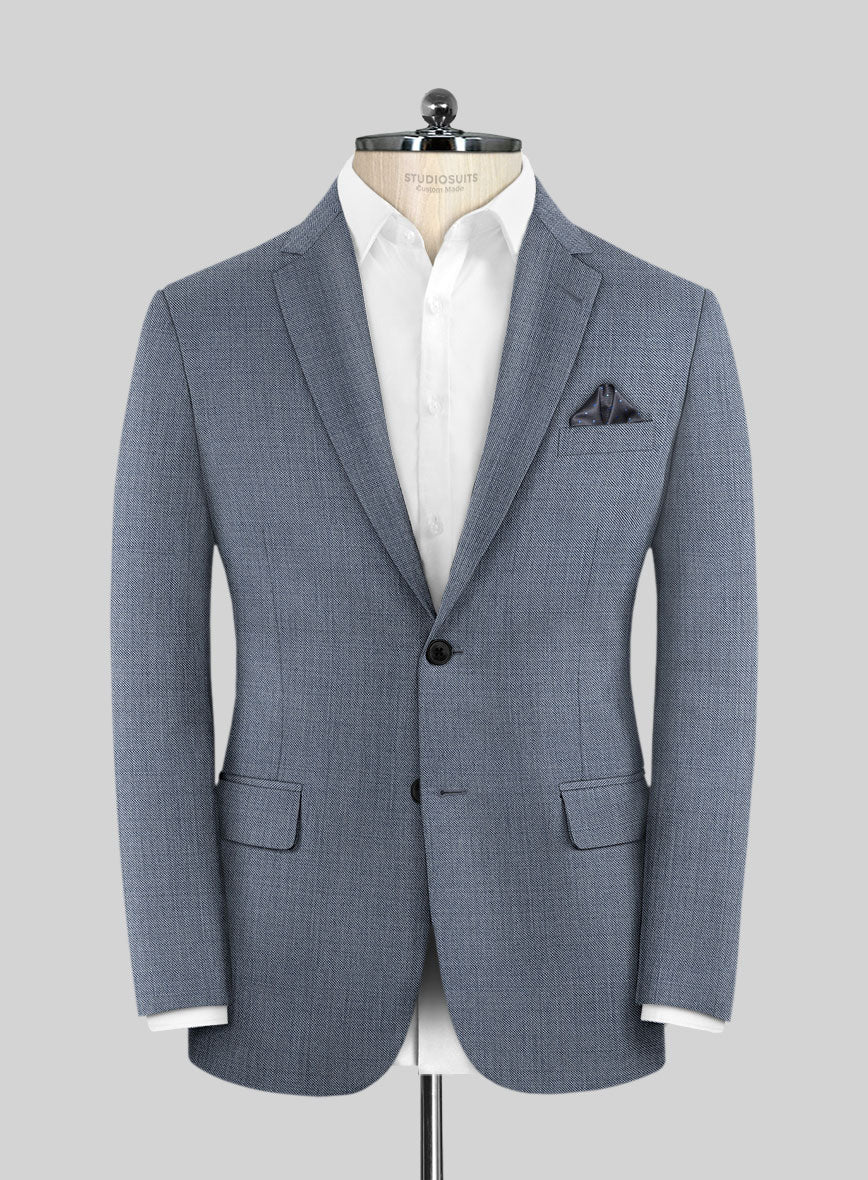 Scabal Eandi Twill Blue Wool Suit - Image 3