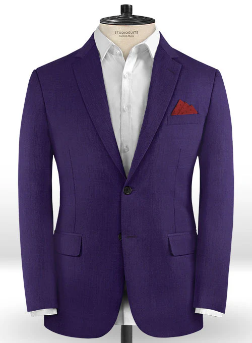 Scabal Eggplant Wool Suit - Image 3