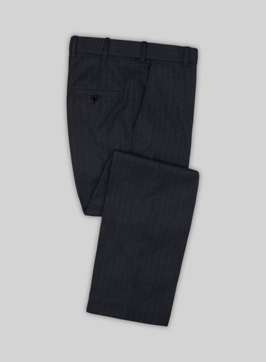 Scabal Eziki Herringbone Blue Wool Suit - Image 6