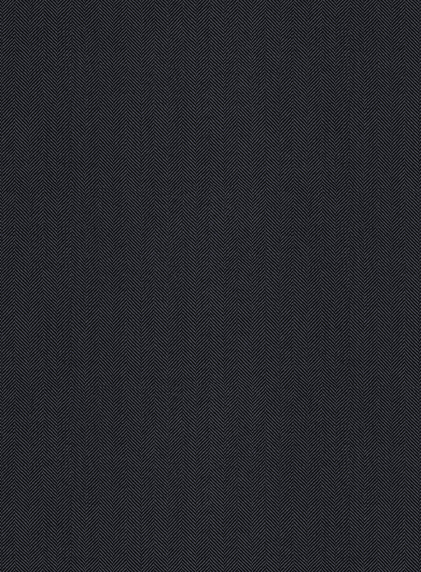 Scabal Eziki Herringbone Blue Wool Suit - Image 7