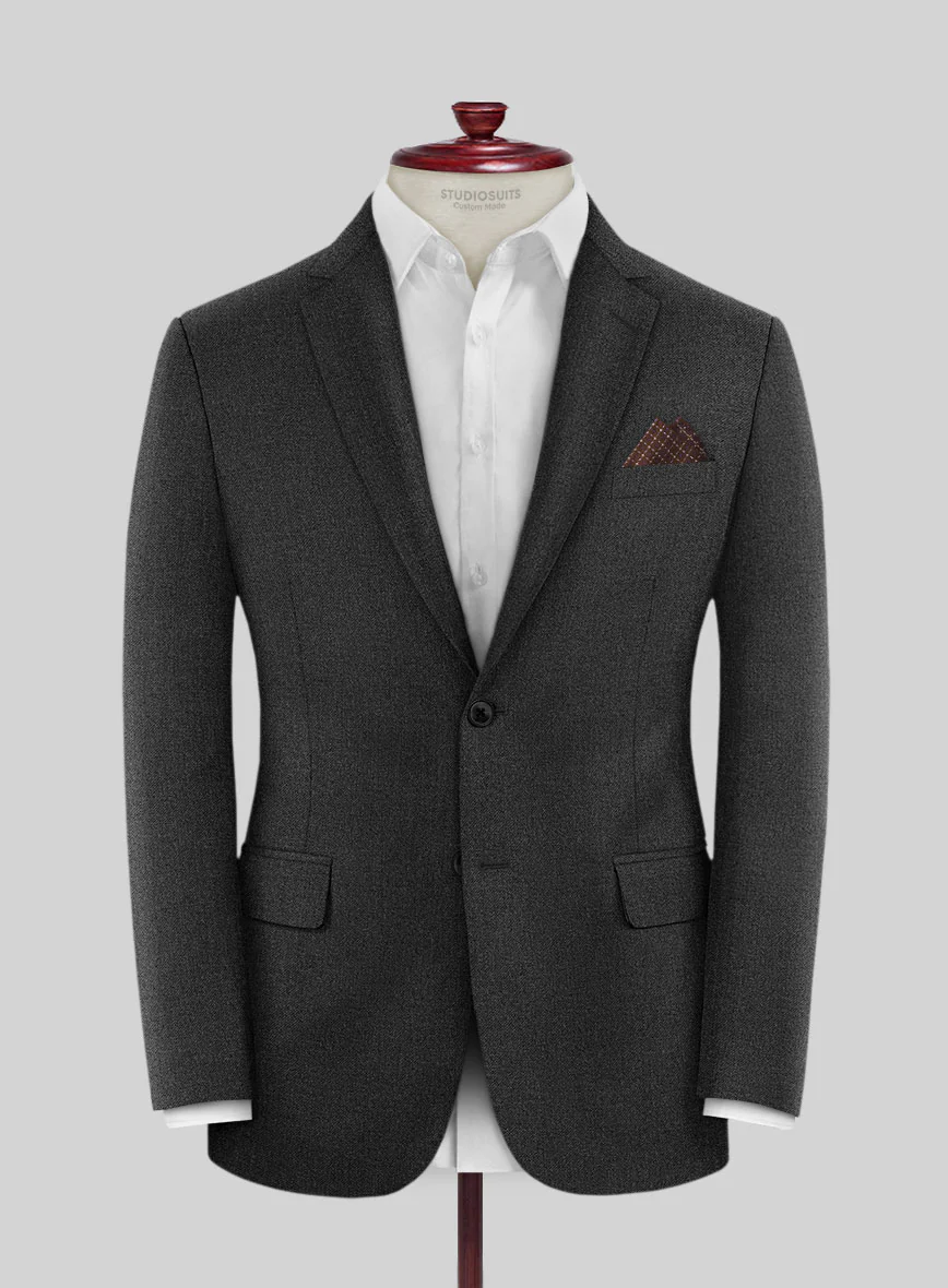 Scabal Ferbi Dark Gray Wool Suit - Image 3