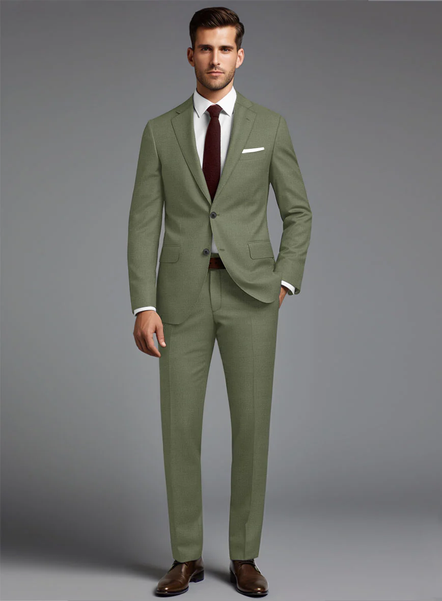 Scabal Fern Green Wool Suit - Image 2