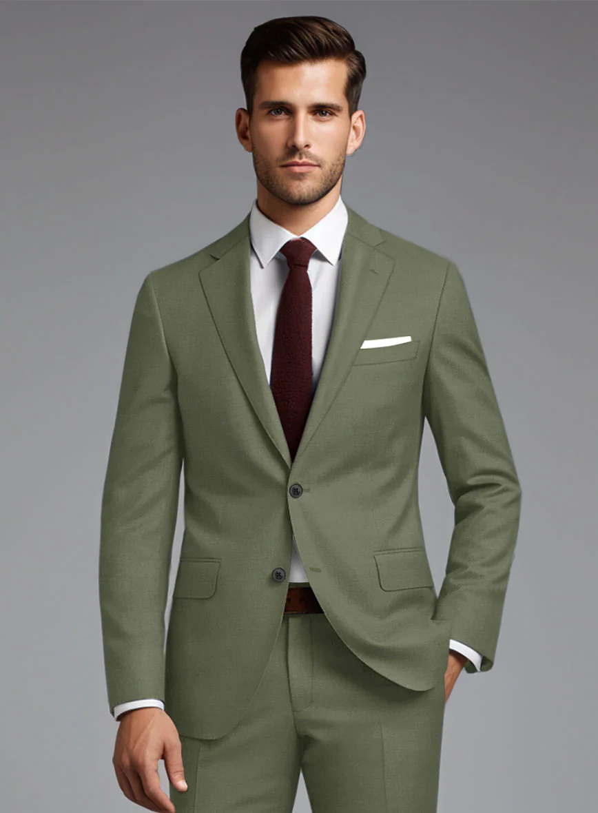 Scabal Fern Green Wool Suit - Image 4