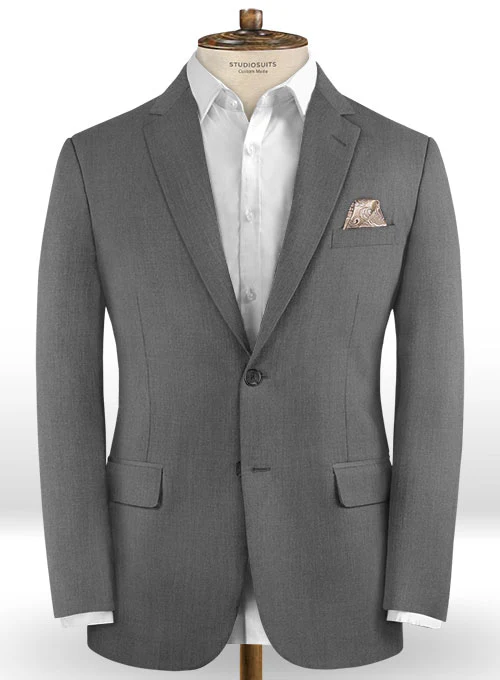 Scabal Flat Gray Wool Suit - Image 3