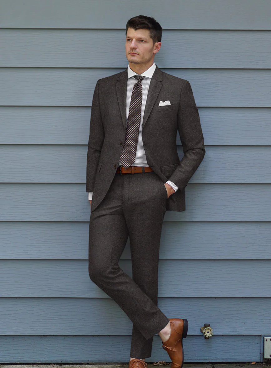 Scabal Gaci Brown Wool Suit - Image 2