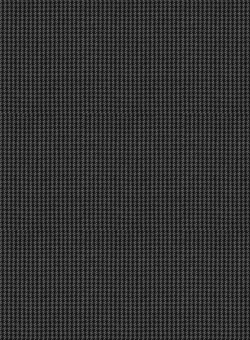 Scabal Ghru Houndstooth Gray Wool Pants - Image 3