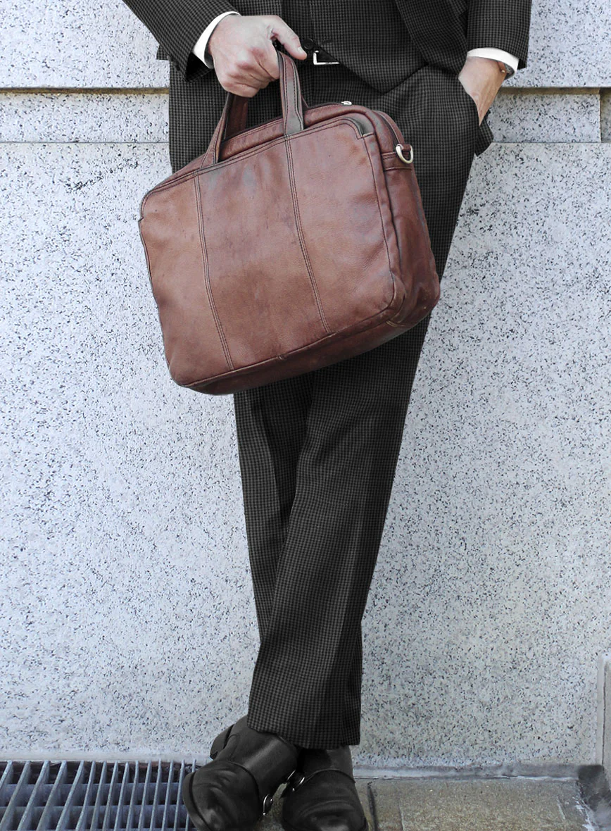 Scabal Ghru Houndstooth Gray Wool Suit - Image 5