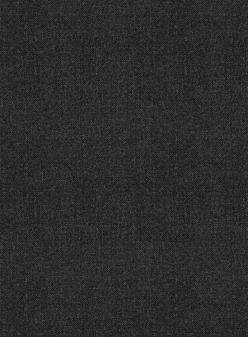 Scabal Gilbe Twill Charcoal Wool Pants - Image 3