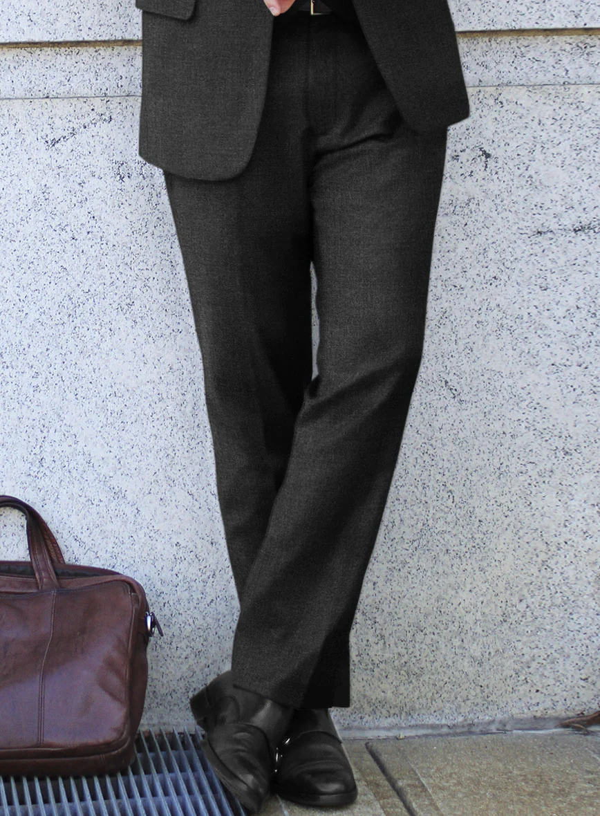 Scabal Gilbe Twill Charcoal Wool Suit - Image 5