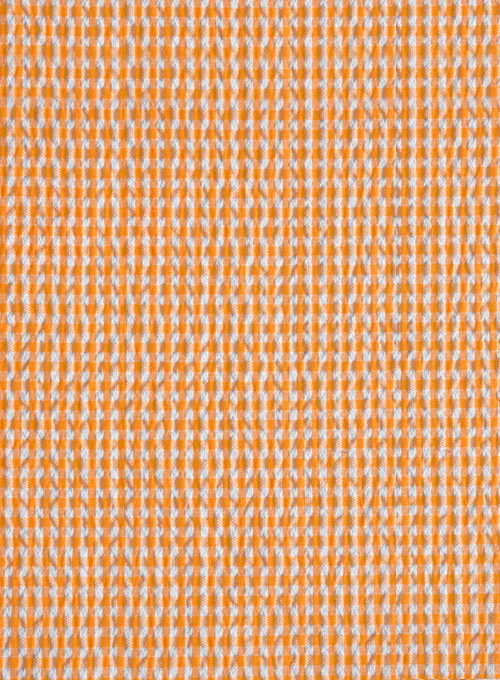 Scabal Gingham Orange Seersucker Suit - Image 2