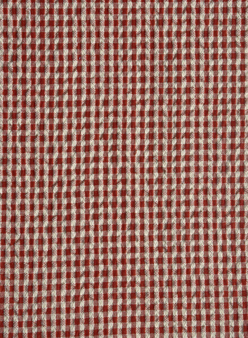 Scabal Gingham Red Seersucker Suit - Image 2