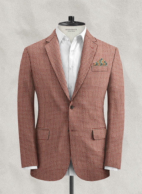 Scabal Gingham Red Seersucker Suit - Image 3
