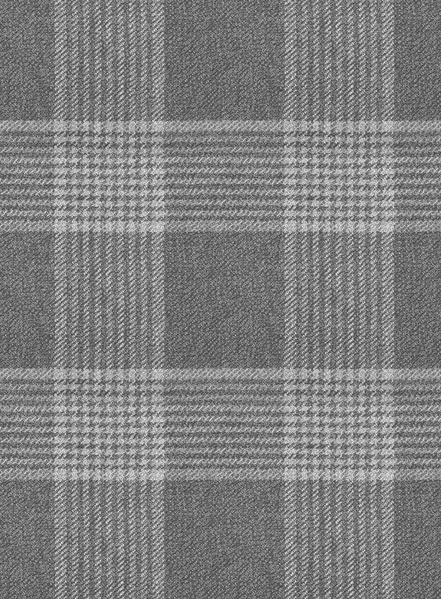 Scabal Gray Checks Wool Jacket - Image 3