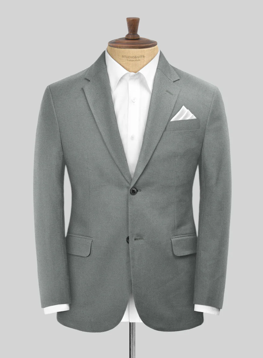 Scabal Gray Cotton Stretch Suit - Image 2
