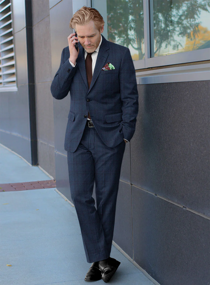 Scabal Gulf Blue Wool Suit - Image 2