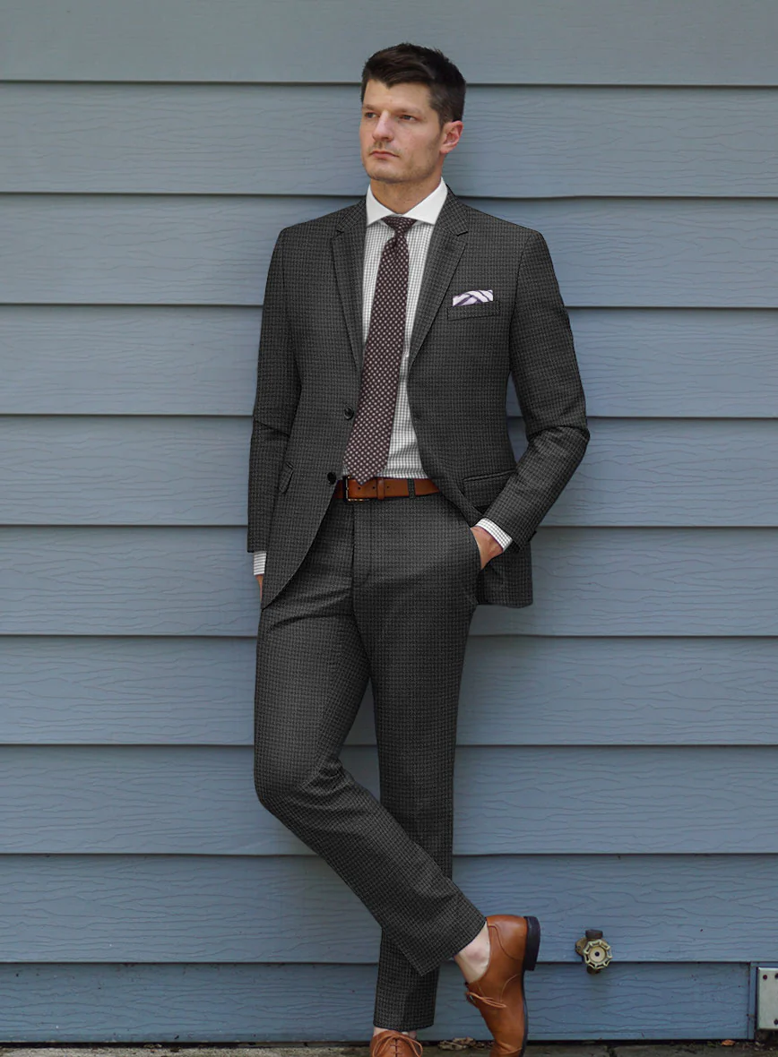 Scabal Guroa Black Wool Suit - Image 2