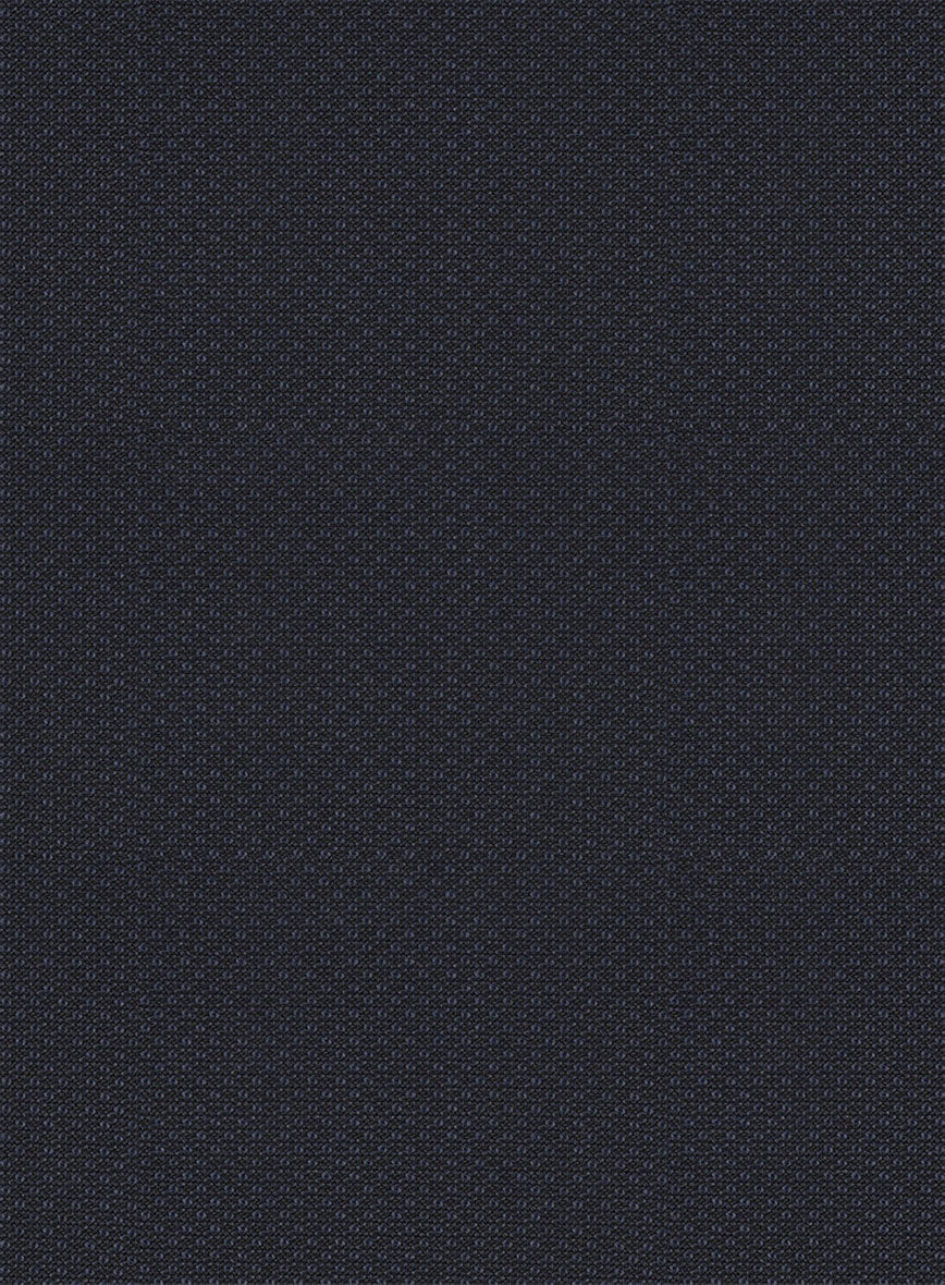 Scabal Heco Honeycomb Blue Wool Pants - Image 3