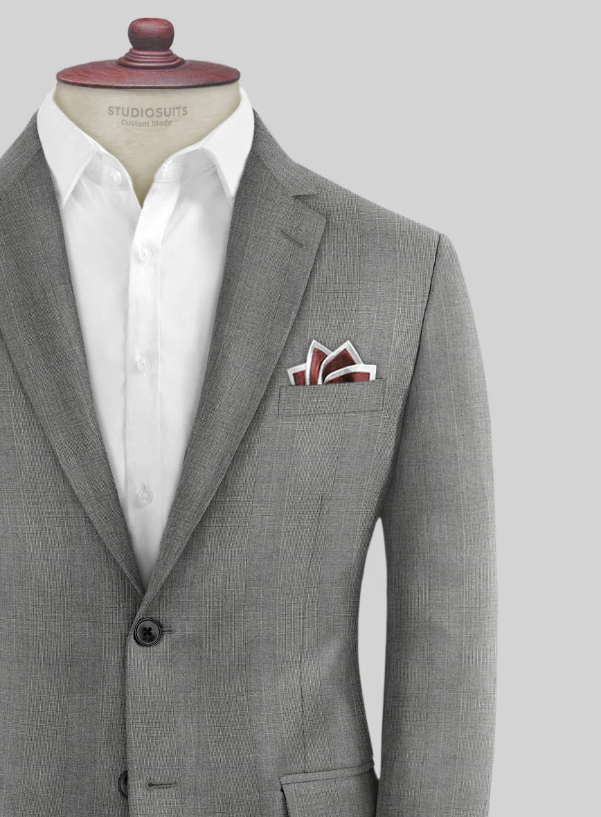 Scabal Hidal Checks Gray Wool Jacket - Image 2
