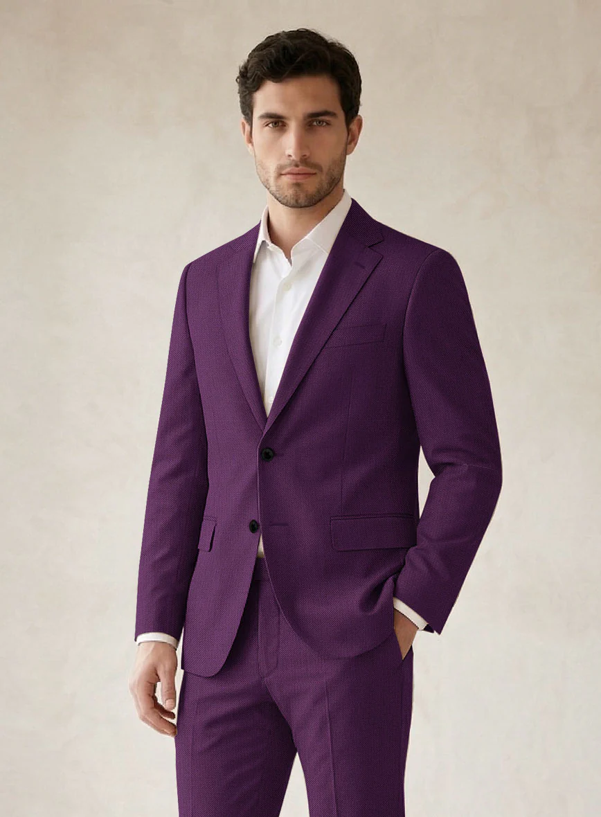 Scabal Hot Purple Wool Suit - Image 4