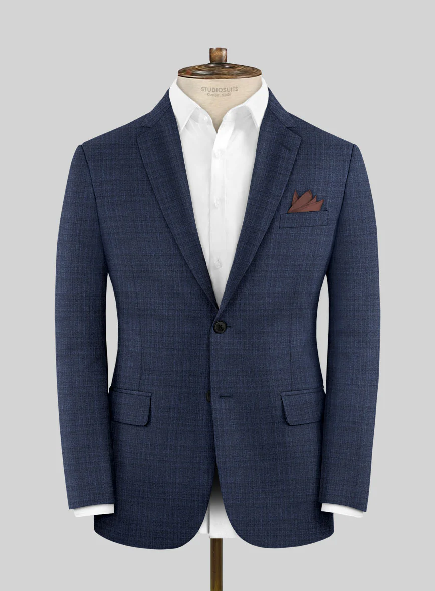 Scabal Bold Blue Wool Suit - Image 3