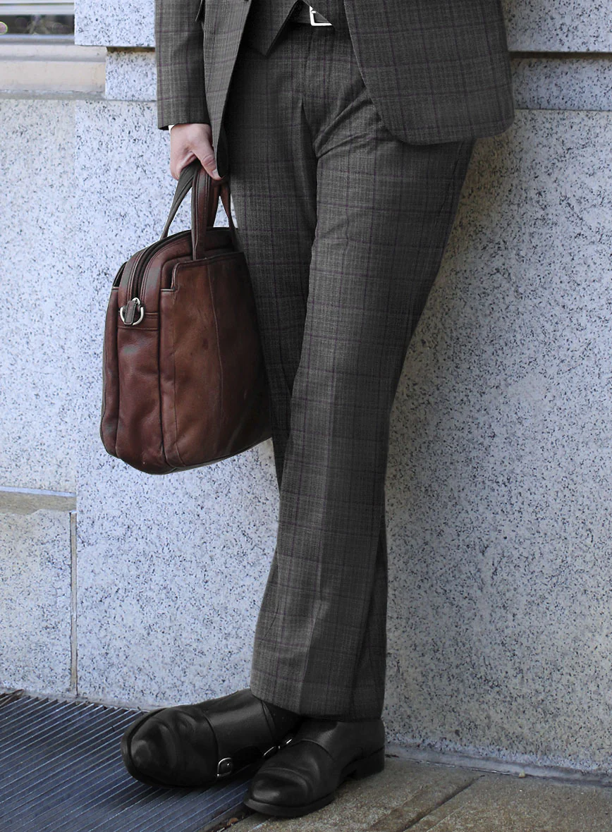 Scabal Dark Gray Wool Pants - Image 2