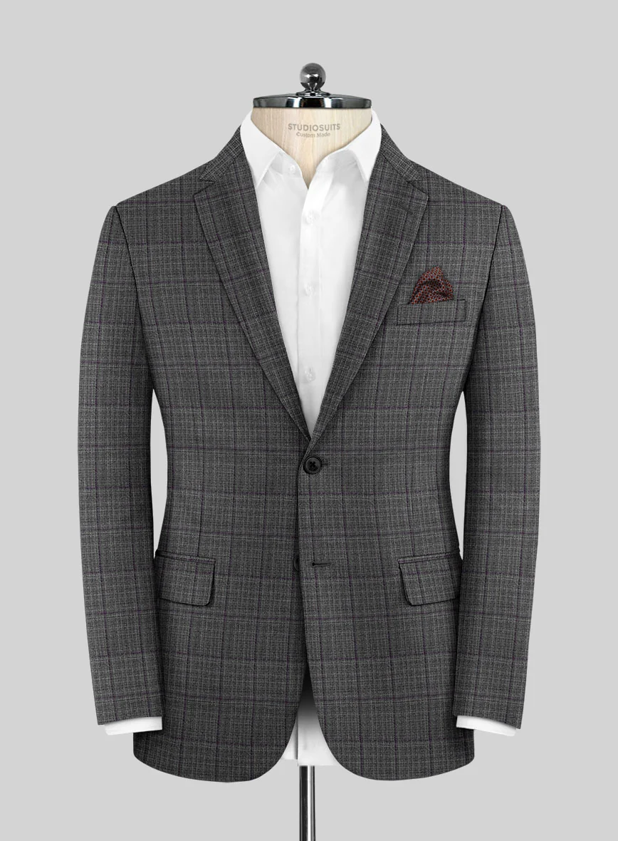 Scabal Dark Gray Wool Suit - Image 3