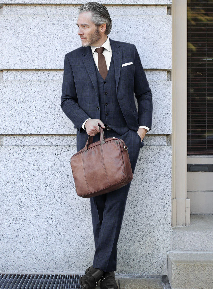 Scabal Dark Sapphire Blue Wool Suit - Image 2