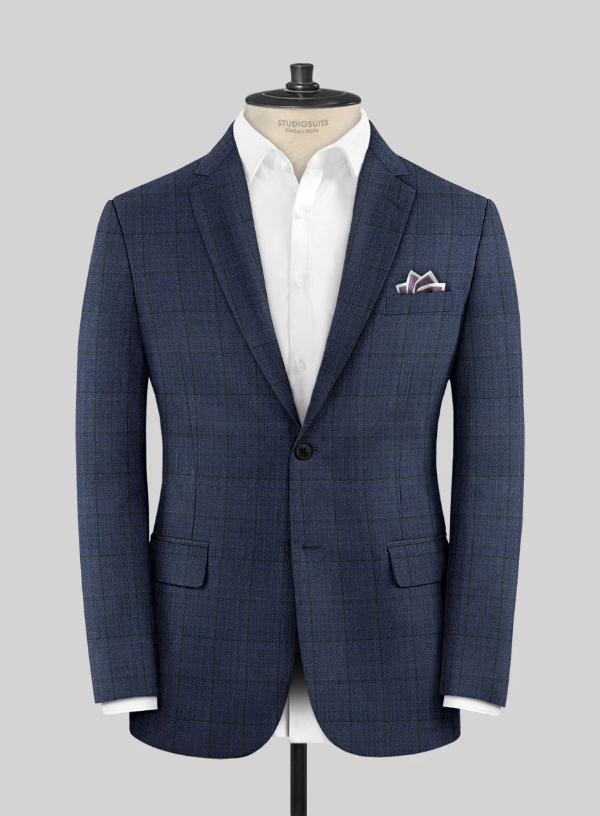 Scabal Dark Sapphire Blue Wool Suit - Image 3