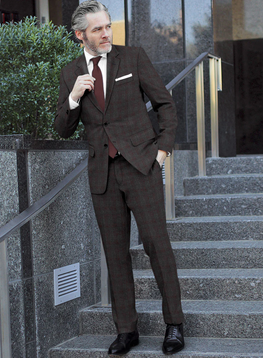 Scabal Mid Charcoal Wool Suit - Image 2