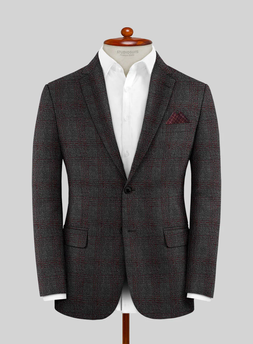 Scabal Mid Charcoal Wool Suit - Image 3