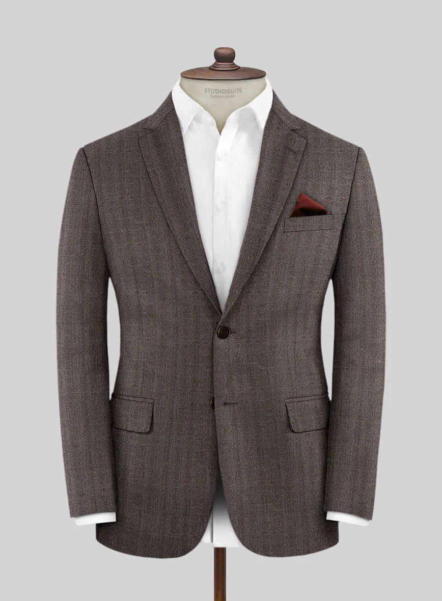 Scabal Mocha Brown Wool Suit - Image 3