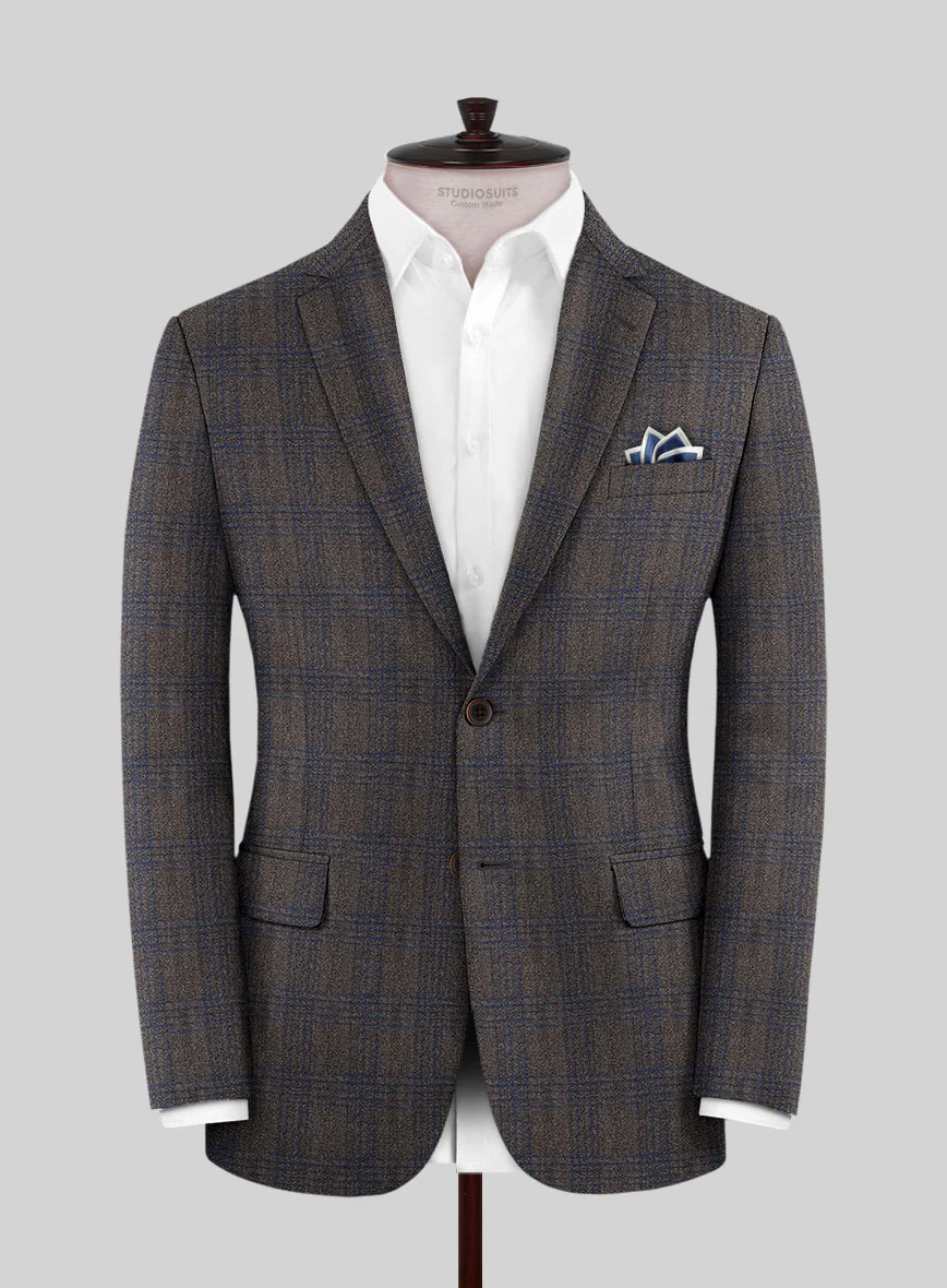 Scabal Mud Brown Wool Suit - Image 3