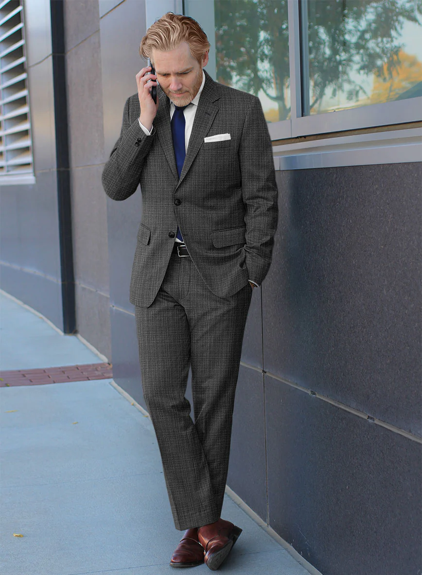 Scabal Slate Gray Wool Suit - Image 2