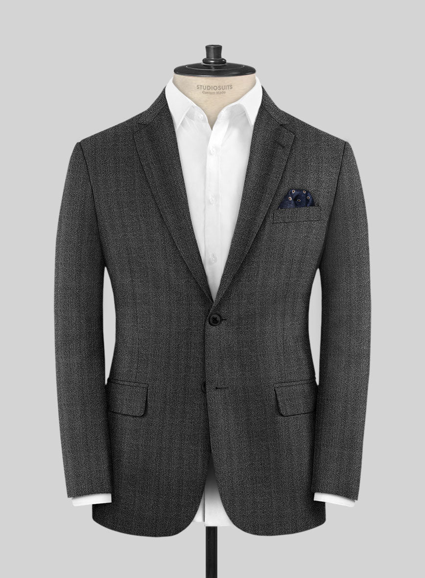 Scabal Steel Charcoal Wool Suit - Image 3