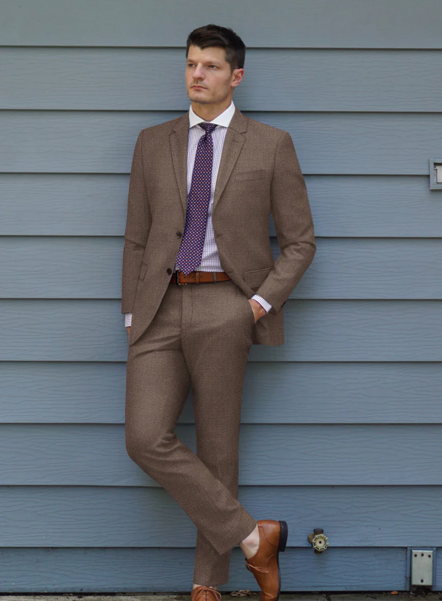Scabal Walnut Brown Wool Suit - Image 2