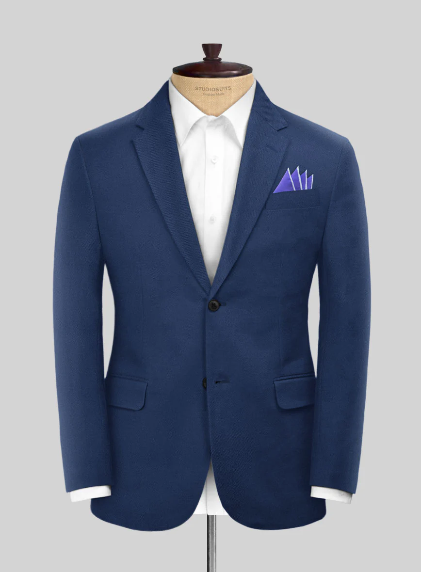 Scabal Indigo Blue Cotton Stretch Suit - Image 2