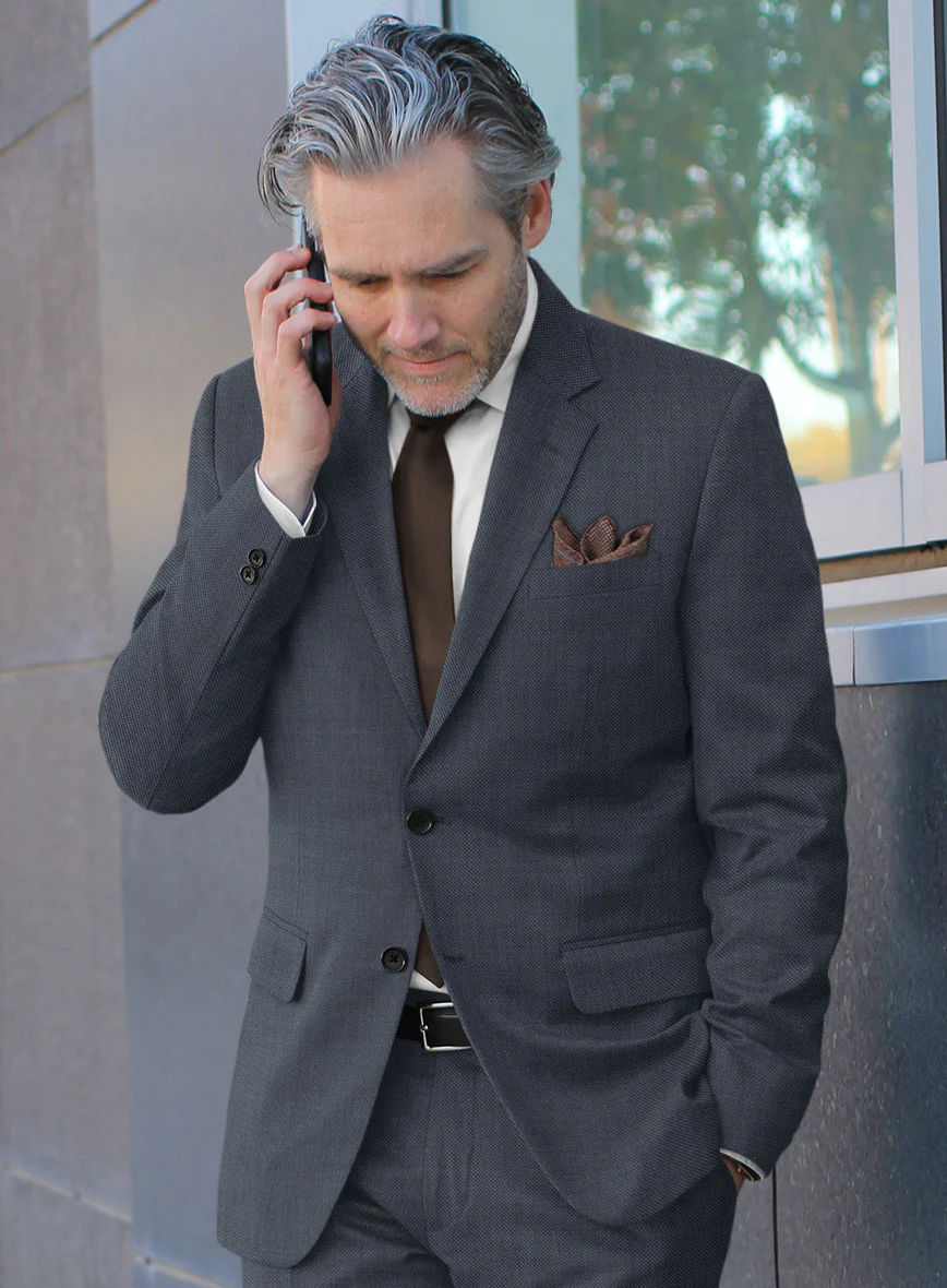 Scabal Isin Twill Blue Wool Jacket - Image 2