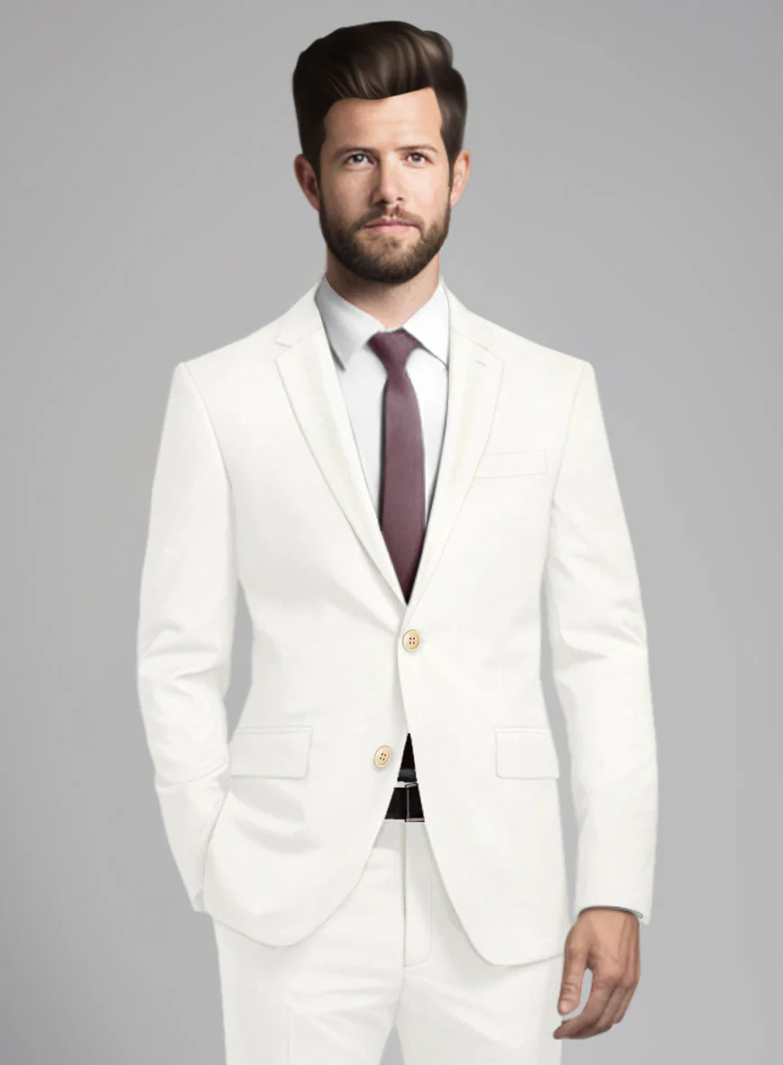 Scabal Ivory Wool Jacket - Image 2