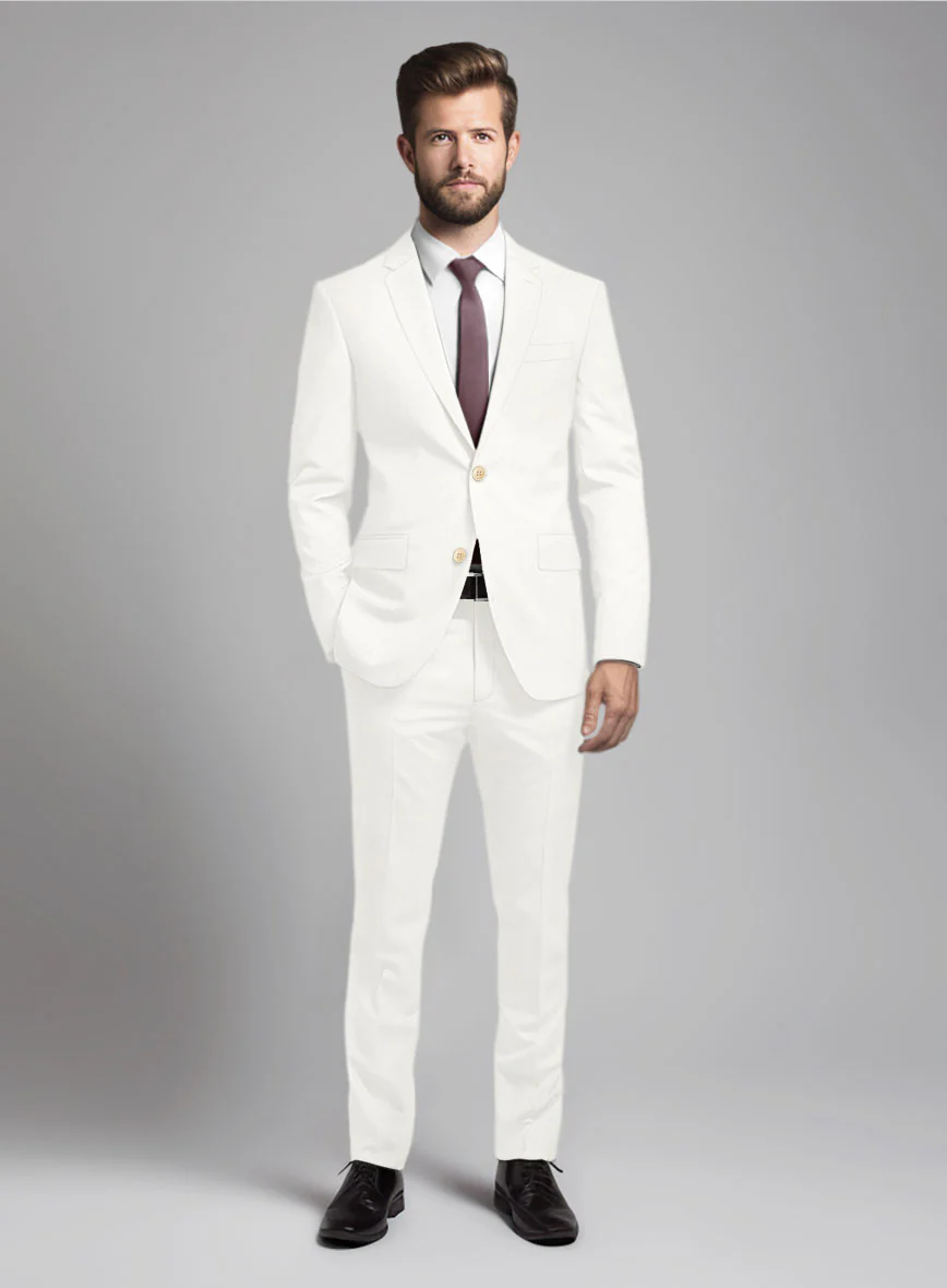 Scabal Ivory Wool Suit - Image 2