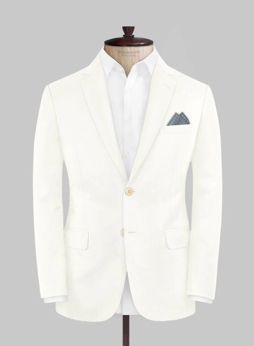 Scabal Ivory Wool Suit - Image 3