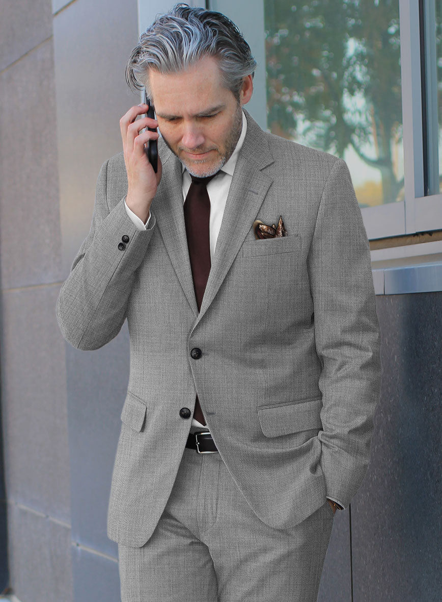 Scabal Jacobi Twill Gray Wool Jacket - Image 2