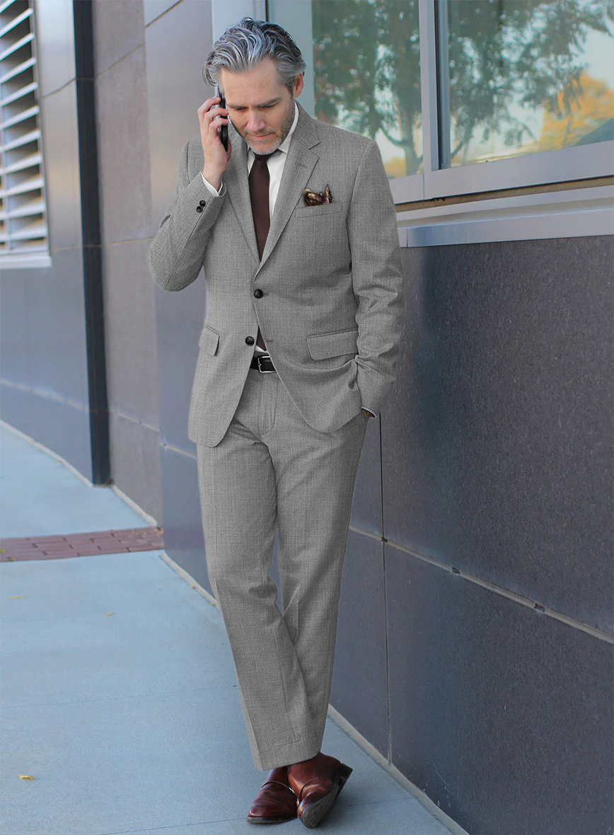 Scabal Jacobi Twill Gray Wool Suit - Image 2