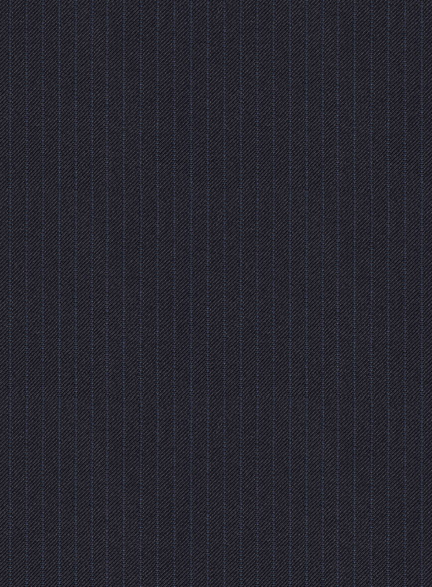 Scabal Jaglo Stripe Blue Wool Jacket - Image 3